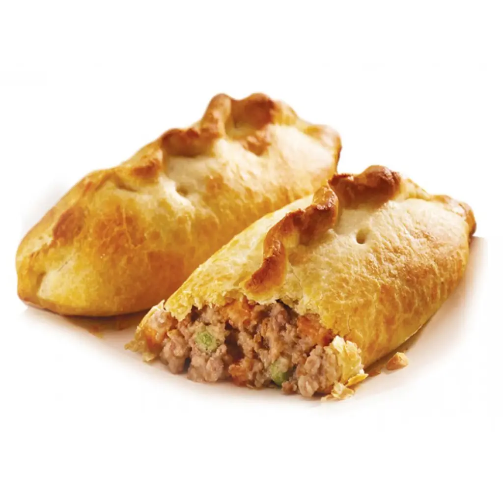 greenhalghs locally made lancashire pasty filled with meat and vegetables