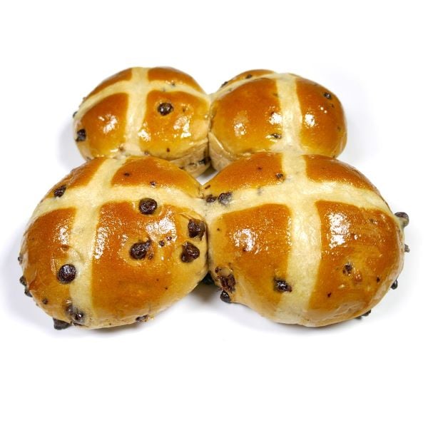 Chocolate Orange Hot cross bun 4 pack