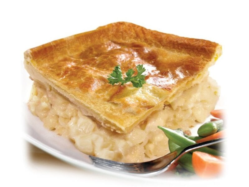 deep filled Multi-Portion Cheese and onion Pie