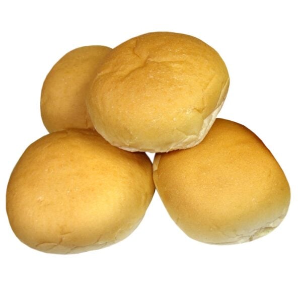 white soft bread roll 4 pack