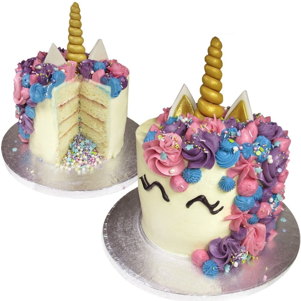 greenhalghs hidden surprise custom unicorn celebration cake
