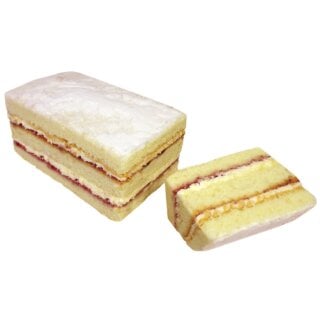 victoria sponge cake loaf sliced
