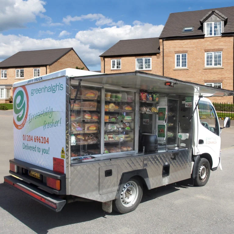 Jiffy Truck Neighbourhood Delivery Home Delivery Service Greenhalgh's Craft Bakery