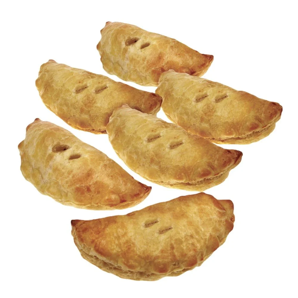 pack of six cocktail potato and meat pasties