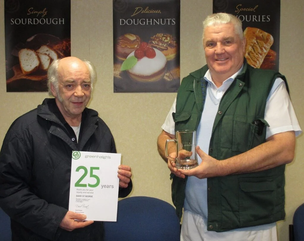David st George receiving his award