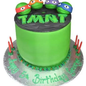 green ninja turtle birthday cake