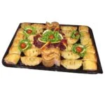 pork pies, cocktail pasties and sausage roll platter
