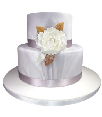 Silver Marble Wedding Cake