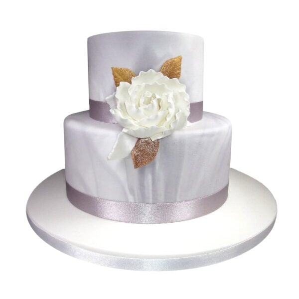 Silver Marble Wedding Cake