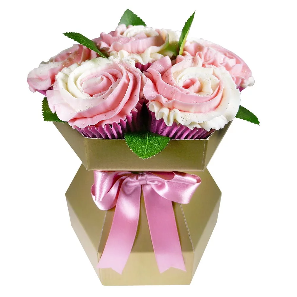 Cupcake pink and white blossom celebration cake