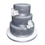 greenhalghs silver embrace 3 tier wedding cake serving upto 110 people