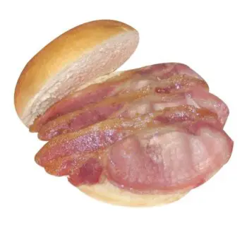 bacon sandwich with 3 rashes of bacon
