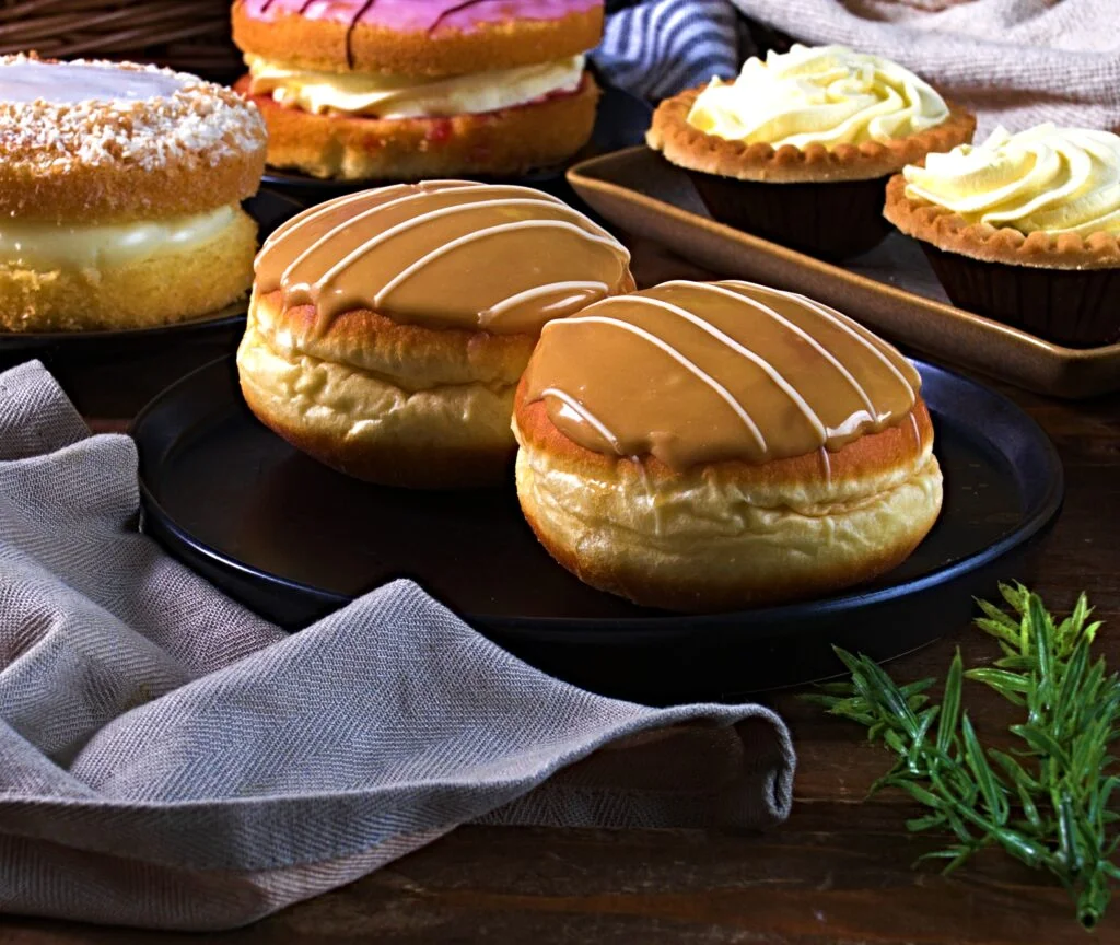 couple of salted caramel doughnuts