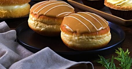 couple of salted caramel doughnuts