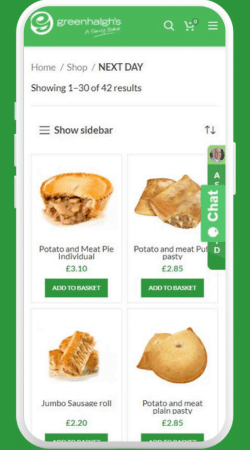 greenhalghs website on mobile