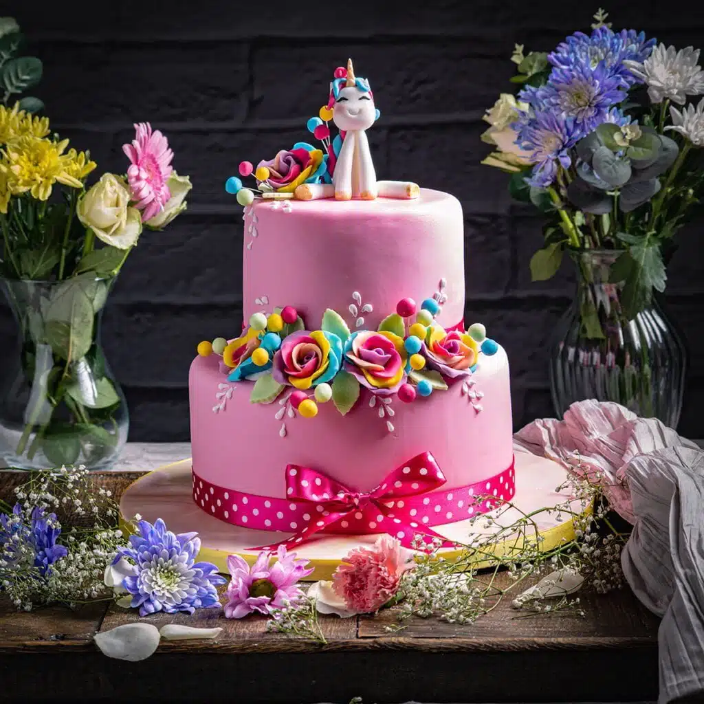 A variety of Greenhalgh's celebration cakes in different sizes, showcasing the customizable options available.