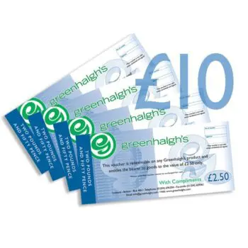 Greenhalgh’s vouchers gift £10