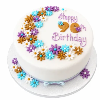 floral 9 inch round celebration cake